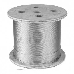 Câble acier galvanisé 5 mm ( mètre linéaire)
